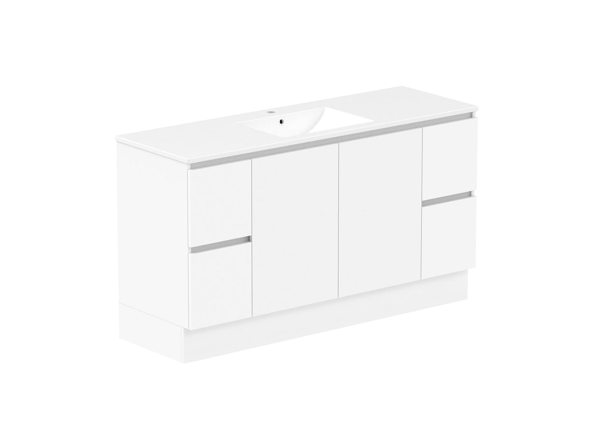 ADP Jane Vanity 1500mm centre bowl in Polar White