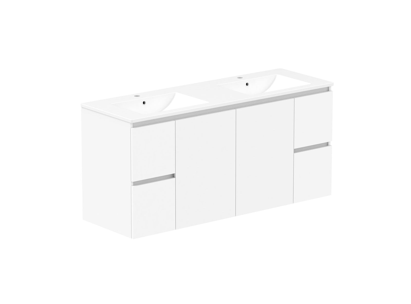 ADP Jane Express Vanity 1500mm double bowl in Polar White