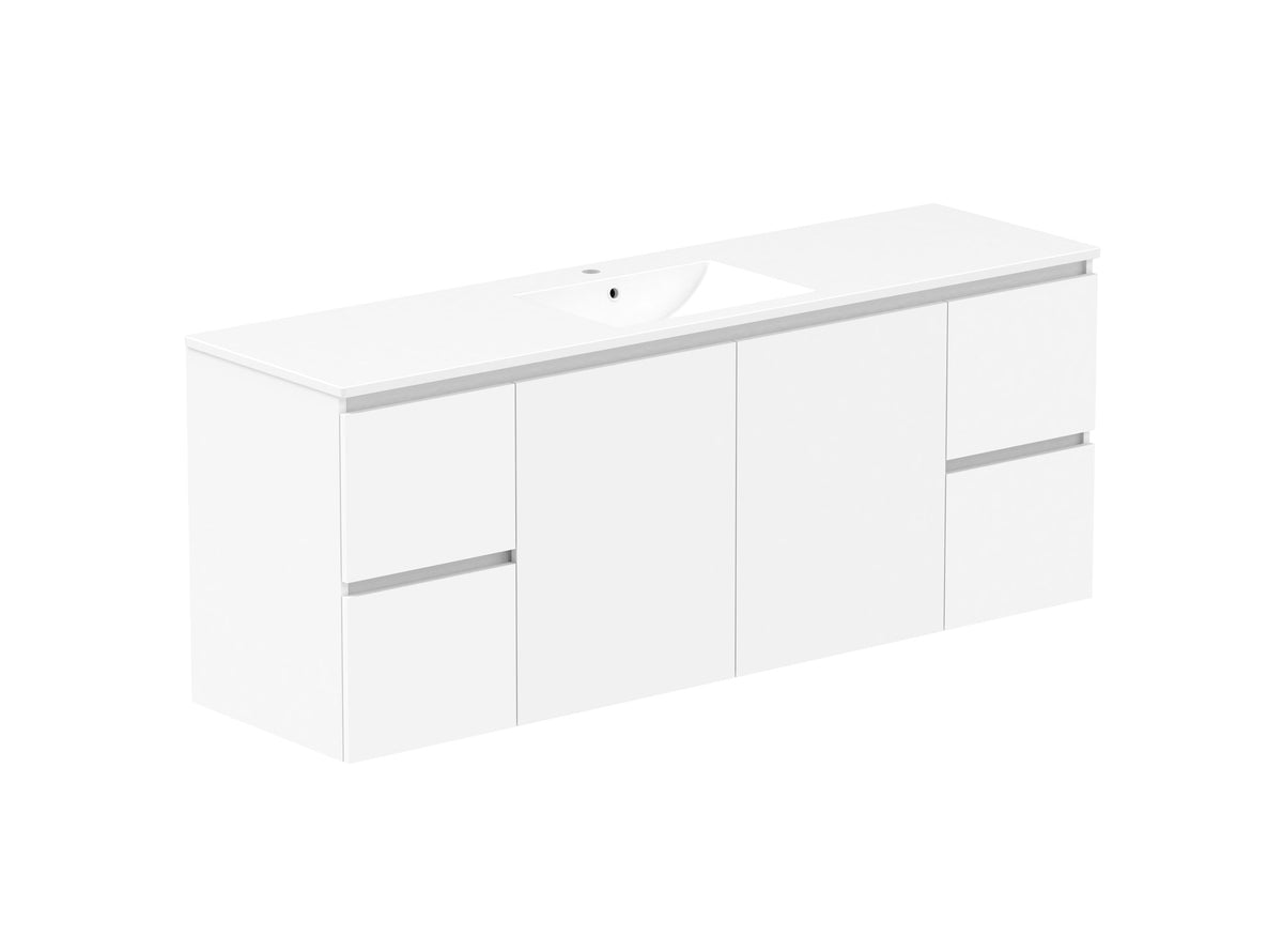 ADP Jane Express Vanity 1800mm centre bowl in Polar White