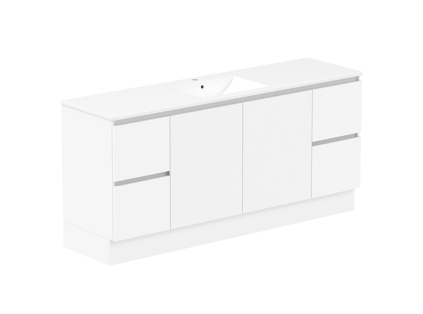 ADP Jane Vanity 1800mm centre bowl in Polar White