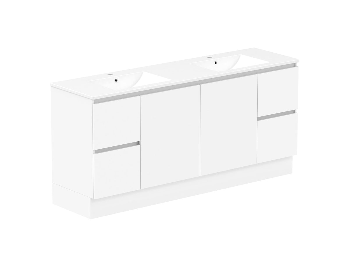 ADP Jane Vanity 1800mm double bowl in Polar White
