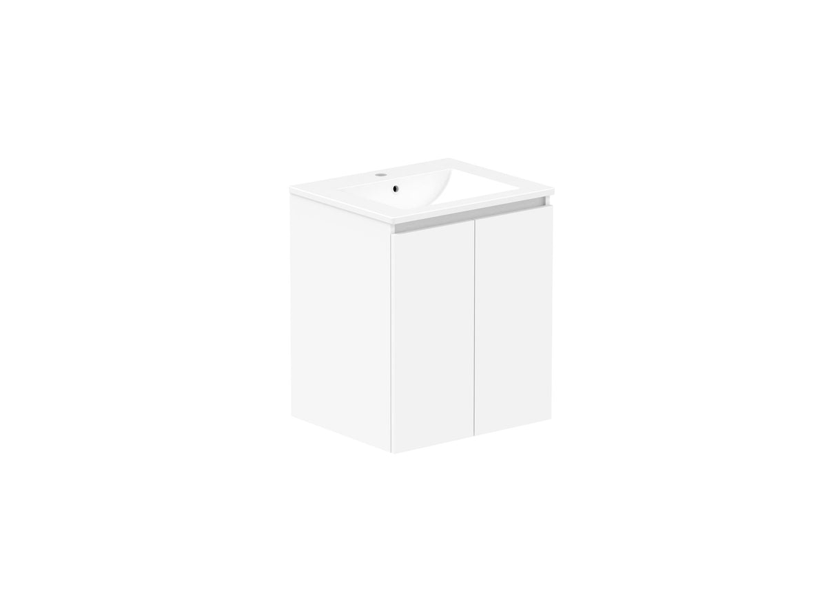 ADP Jane Vanity 600mm centre bowl in Polar White