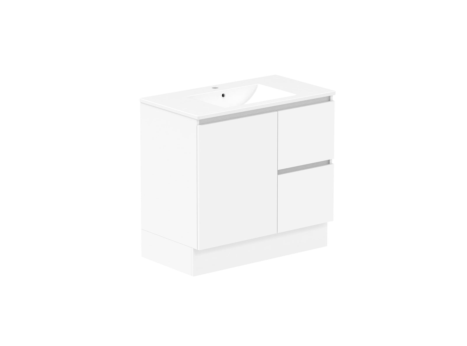 ADP Jane Vanity 900mm centre bowl in Polar White