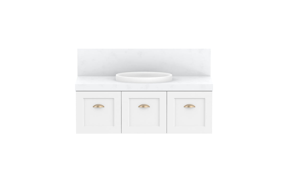 ADP London Wall Hung Vanity 1200mm centre bowl, front view