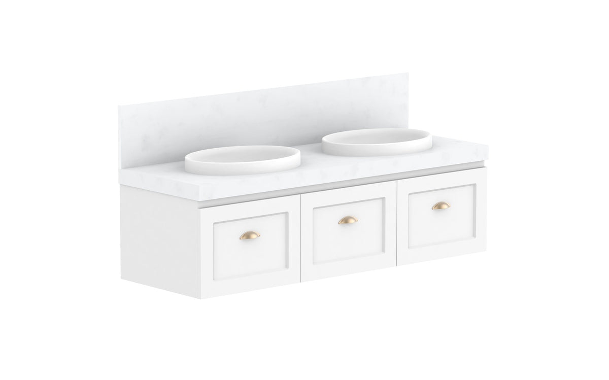 ADP London Wall Hung Vanity 1500mm double bowl