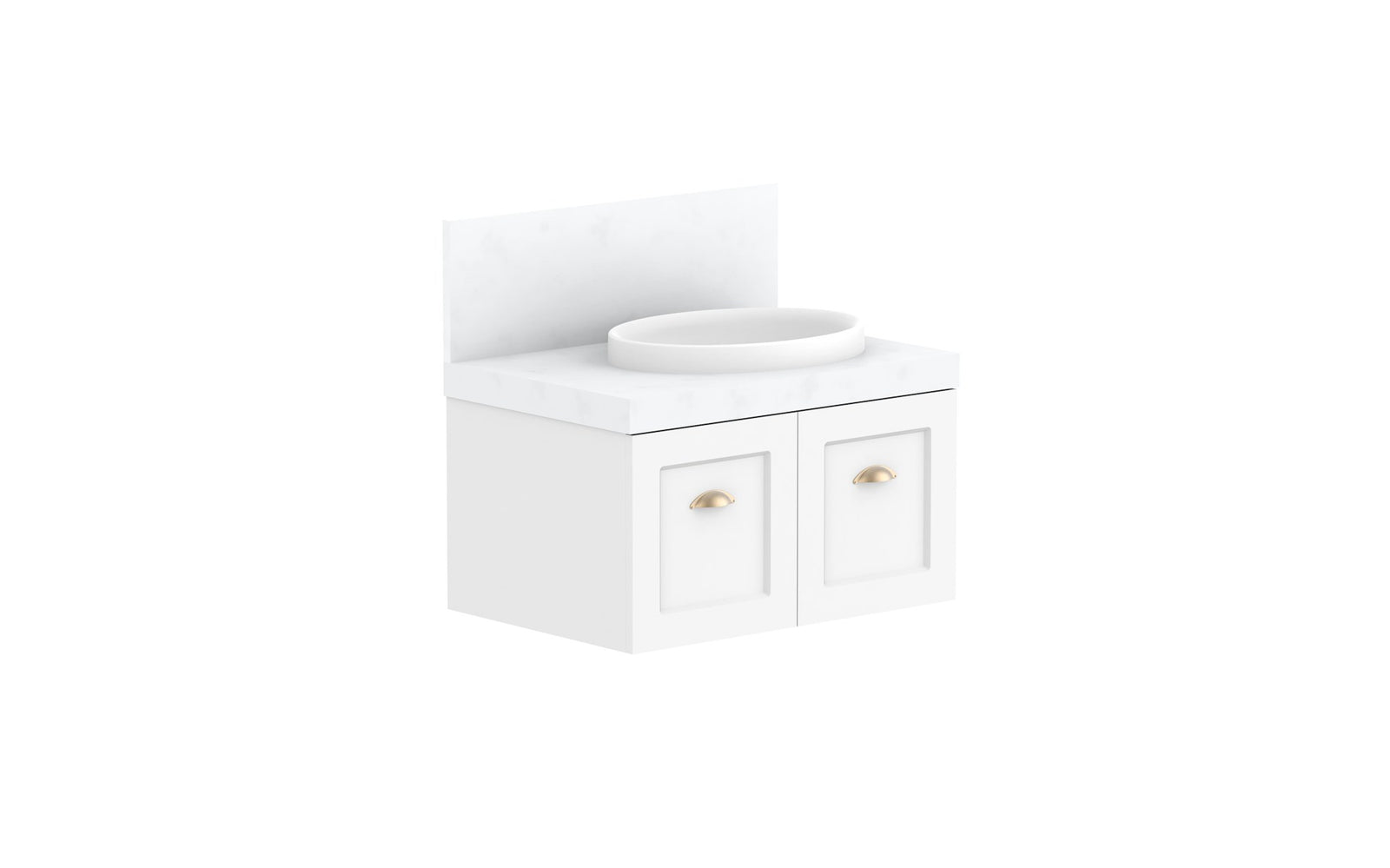 ADP London Wall Hung Vanity 750mm right offset bowl