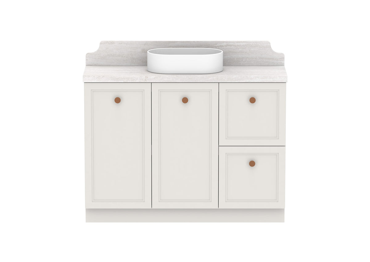 ADP Mabel Ensuite Floor Mount Vanity 1200mm centre bowl, front view