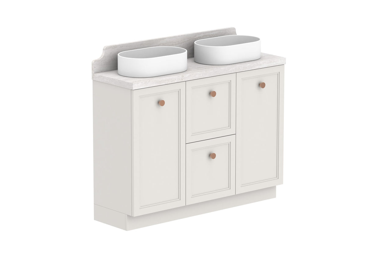 ADP Mabel Ensuite Floor Mount Vanity 1200mm double bowl