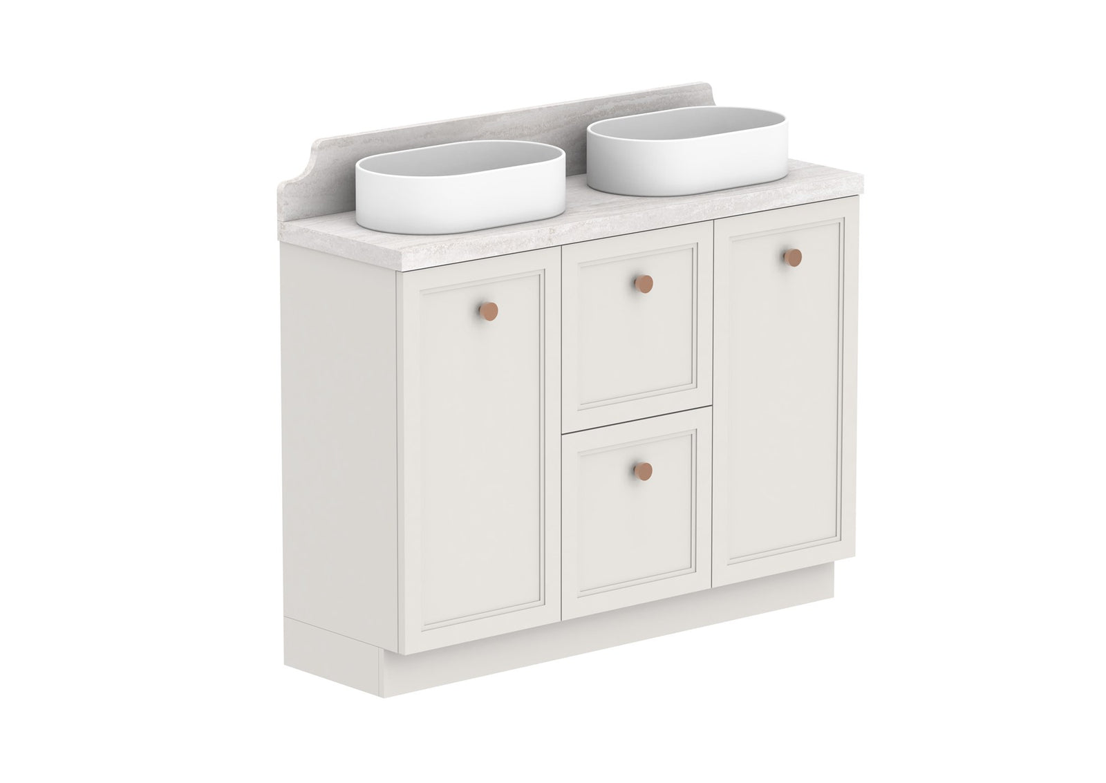 ADP Mabel Ensuite Floor Mount Vanity 1200mm double bowl