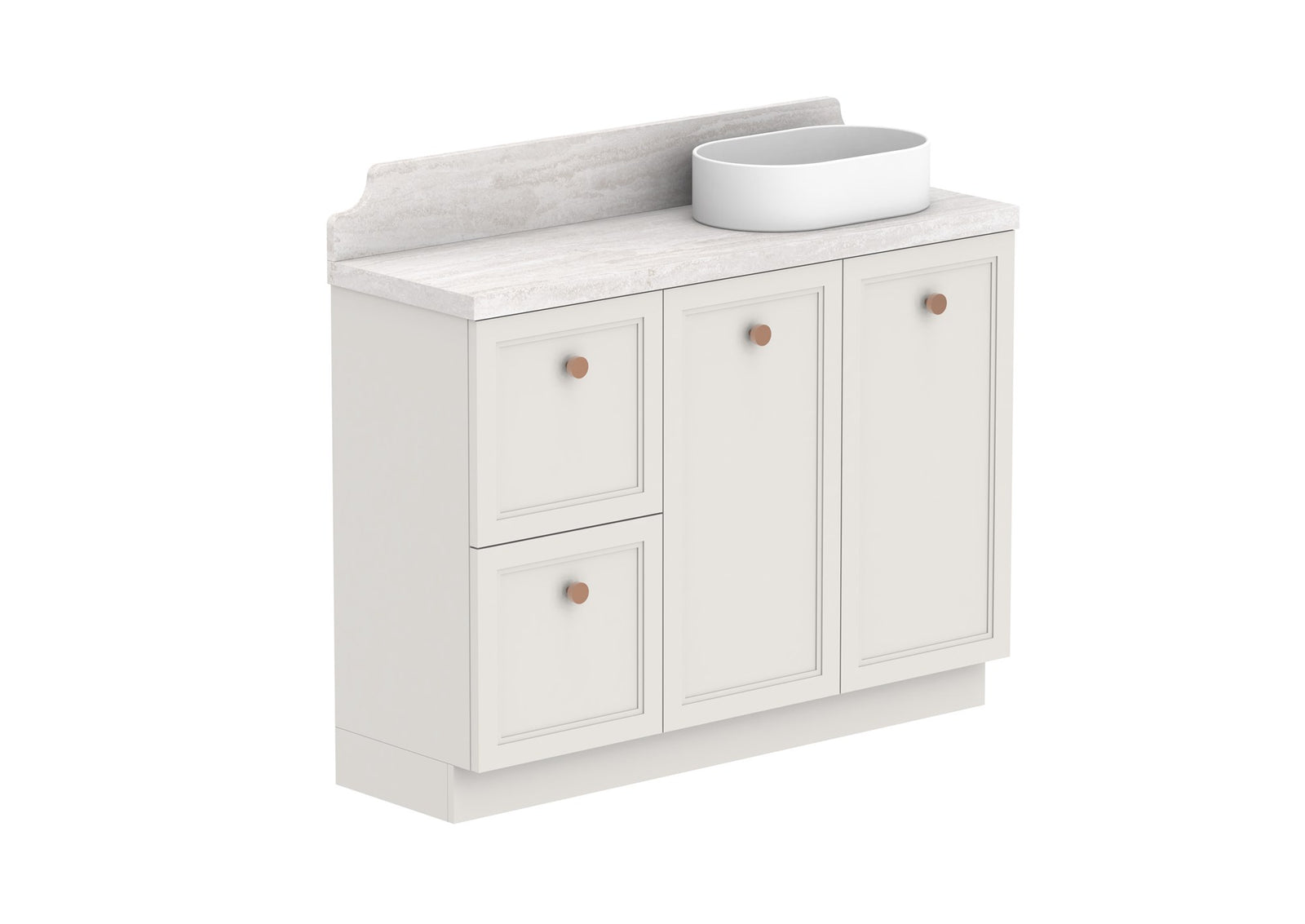 ADP Mabel Ensuite Floor Mount Vanity 1200mm right offset bowl