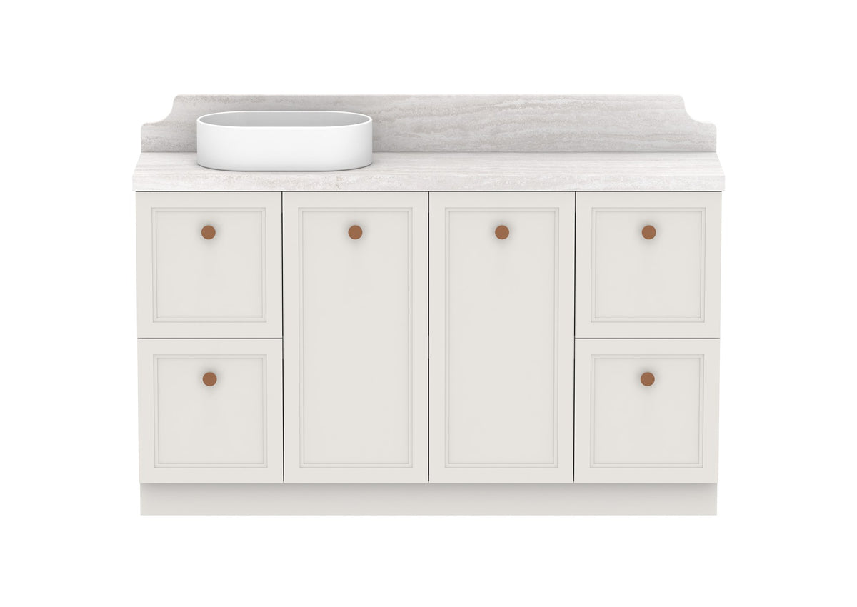 ADP Mabel Ensuite Floor Mount Vanity 1500mm left offset bowl, front view