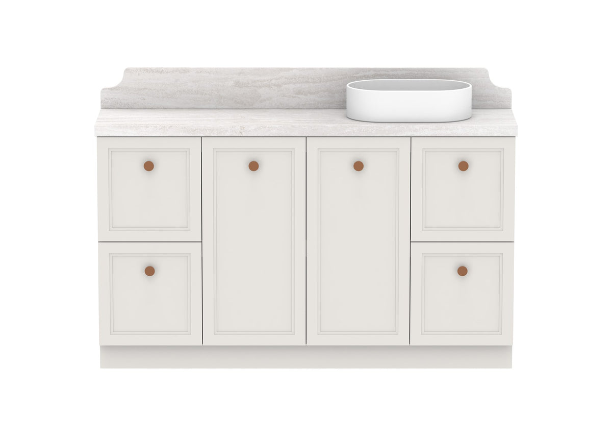 ADP Mabel Ensuite Floor Mount Vanity 1500mm right offset bowl, front view