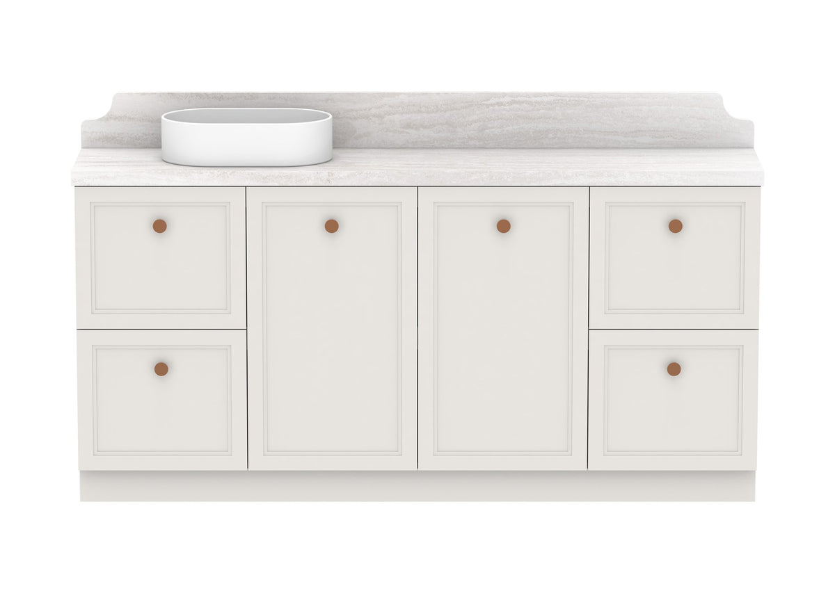 ADP Mabel Ensuite Floor Mount Vanity 1800mm left offset bowl, front view