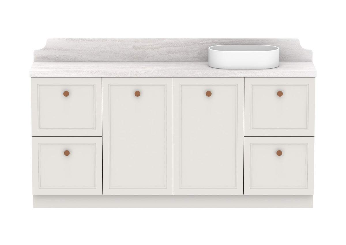 ADP Mabel Ensuite Floor Mount Vanity 1800mm right offset bowl, front view