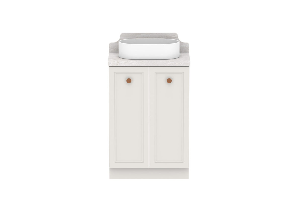 ADP Mabel Ensuite Floor Mount Vanity 600mm centre bowl, front view