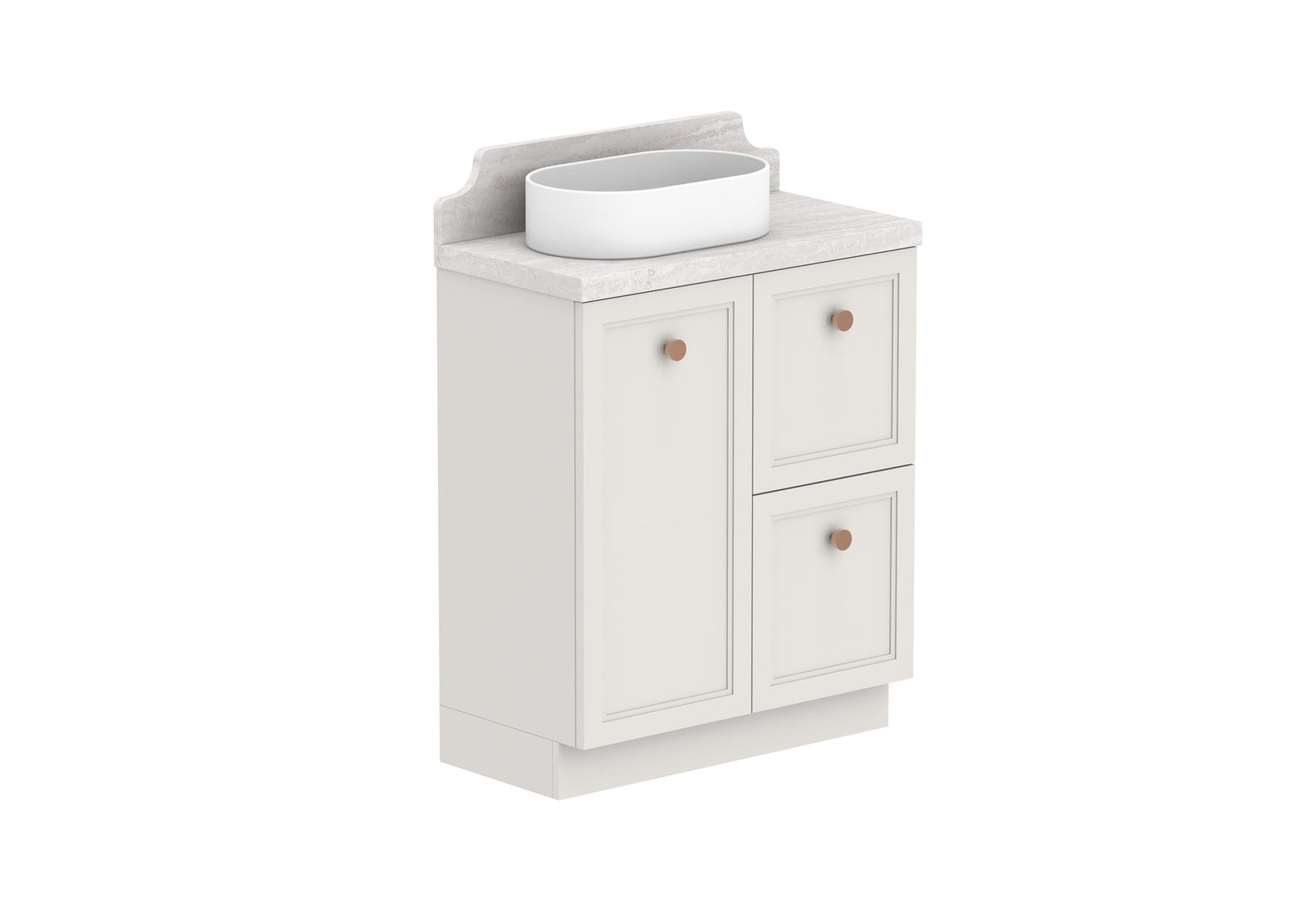 ADP Mabel Ensuite Floor Mount Vanity 750mm left offset bowl