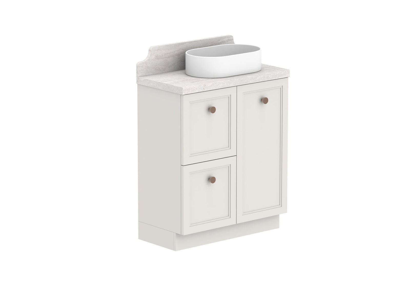 ADP Mabel Ensuite Floor Mount Vanity 750mm right offset bowl