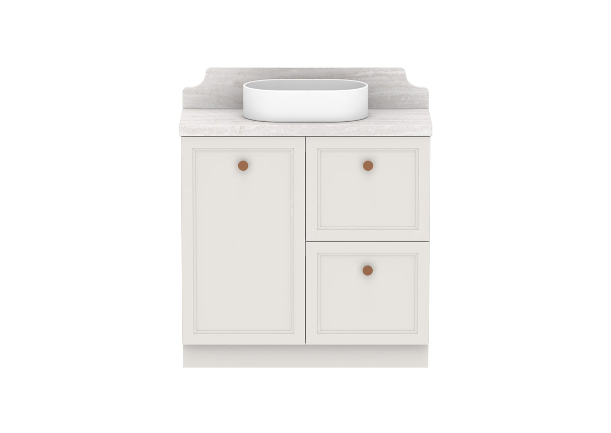 ADP Mabel Ensuite Floor Mount Vanity 900mm centre bowl, front view