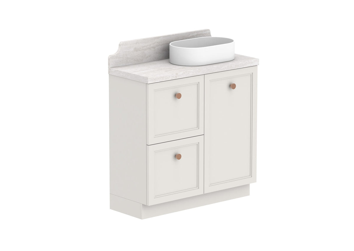 ADP Mabel Ensuite Floor Mount Vanity 900mm right offset bowl
