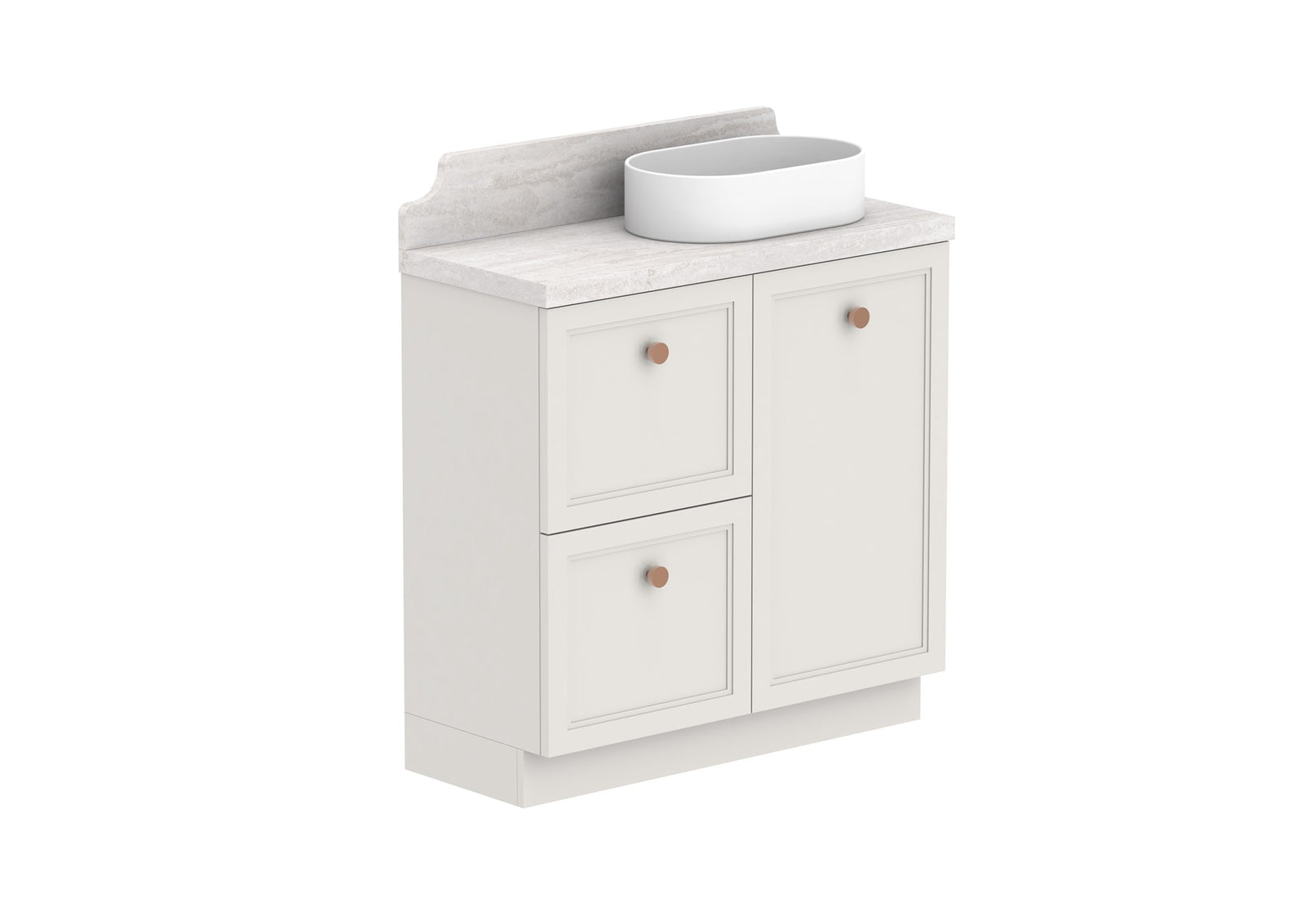 ADP Mabel Ensuite Floor Mount Vanity 900mm right offset bowl