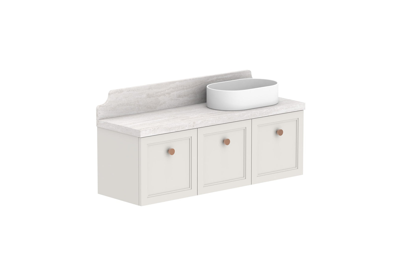 ADP Mabel Ensuite Wall Hung Vanity 1200mm right offset bowl