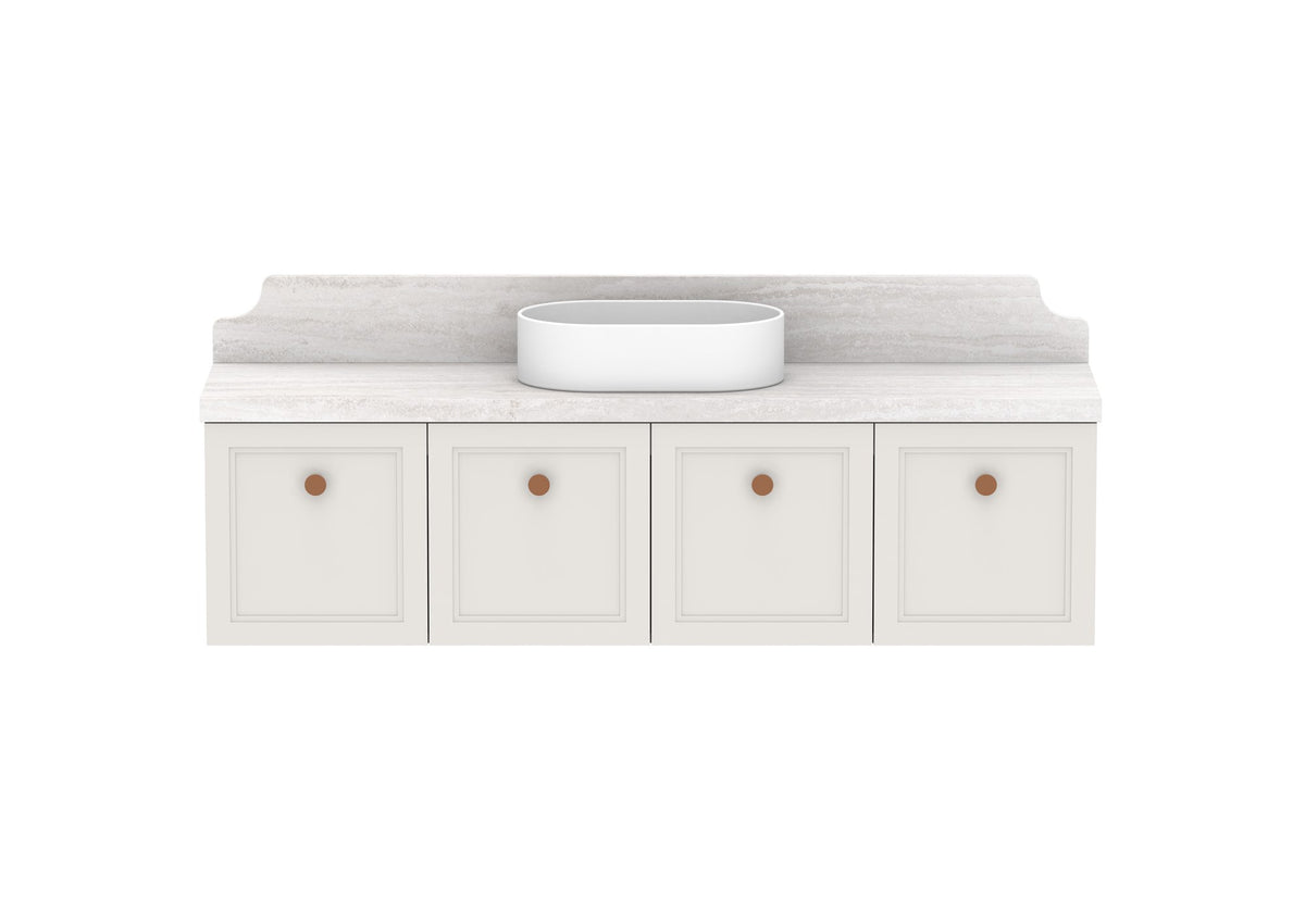 ADP Mabel Ensuite Wall Hung Vanity 1500mm centre bowl, front view