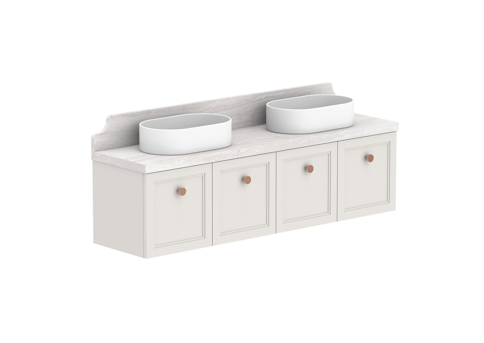 ADP Mabel Ensuite Wall Hung Vanity 1500mm double bowl
