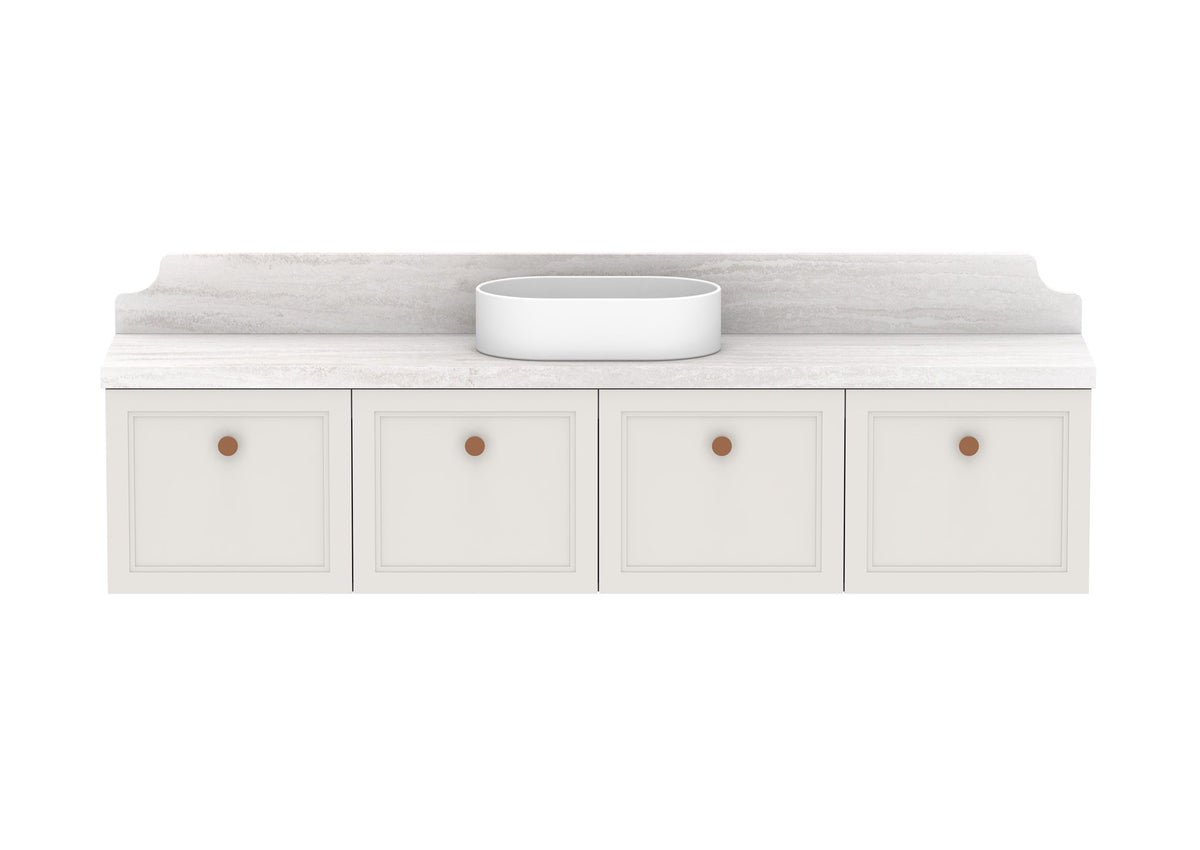 ADP Mabel Ensuite Wall Hung Vanity 1800mm centre bowl, front view