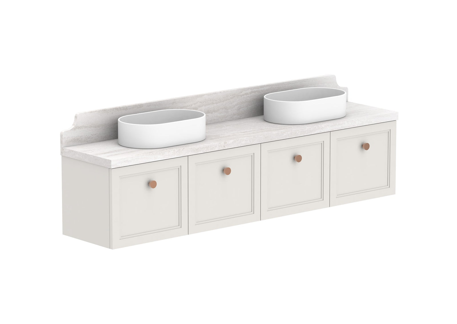 ADP Mabel Ensuite Wall Hung Vanity 1800mm double bowl