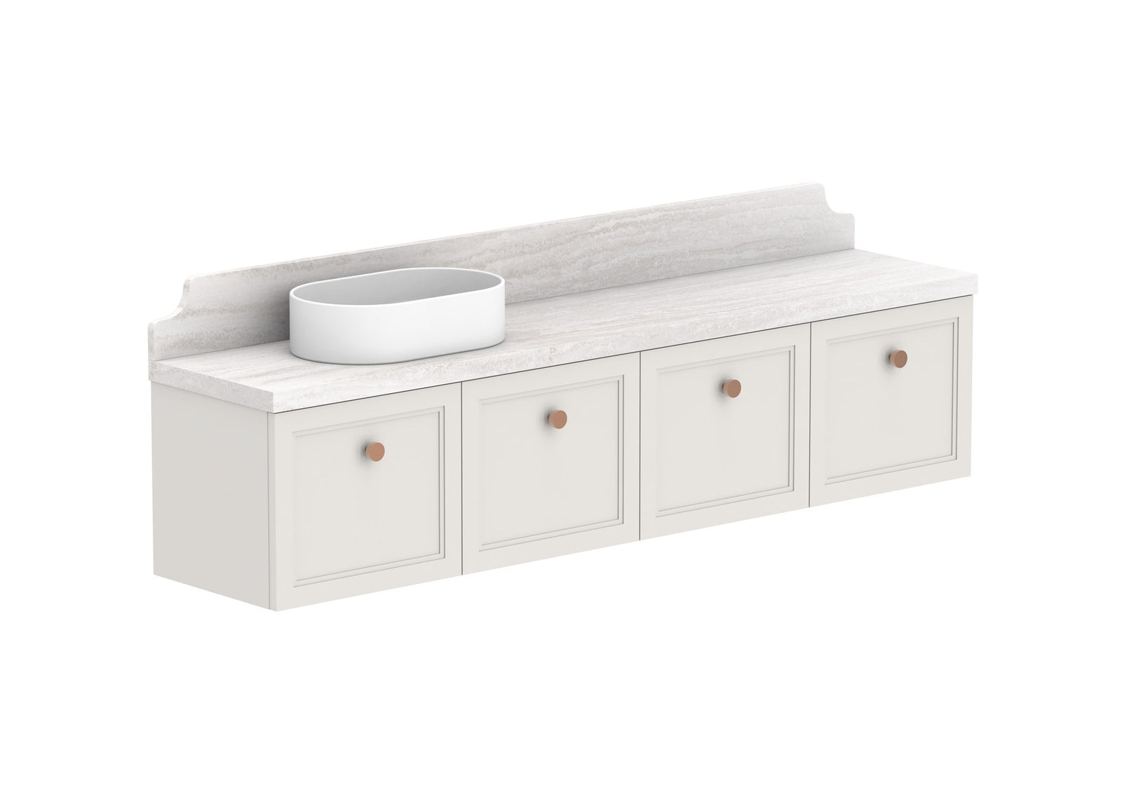 ADP Mabel Ensuite Wall Hung Vanity 1800mm left offset bowl