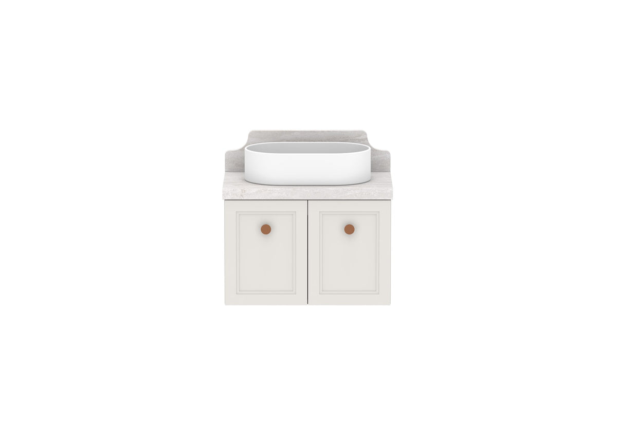 ADP Mabel Ensuite Wall Hung Vanity 600mm centre bowl, front view
