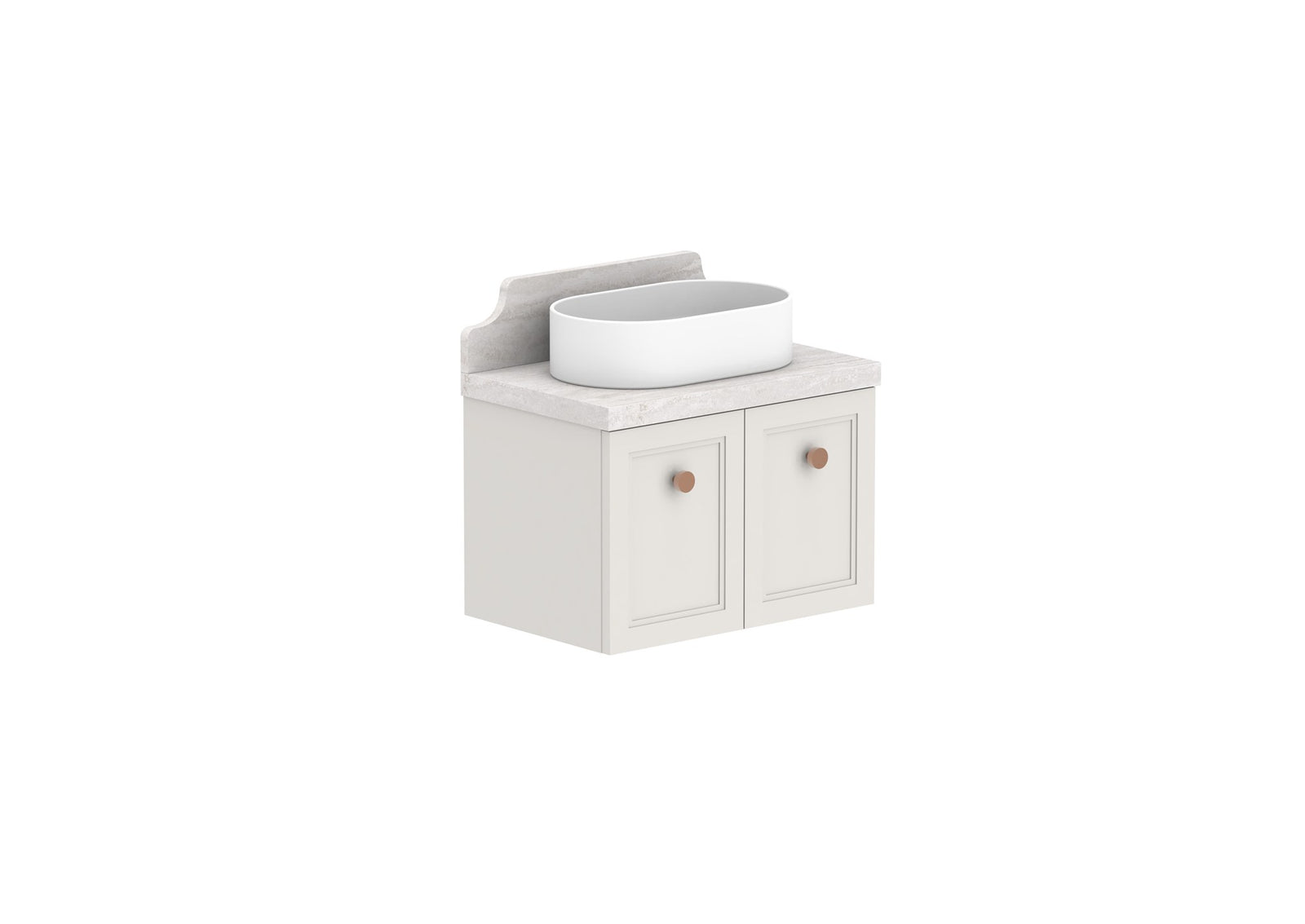 ADP Mabel Ensuite Wall Hung Vanity 600mm centre bowl
