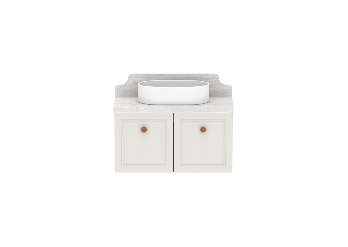 ADP Mabel Ensuite Wall Hung Vanity 750mm centre bowl, front view