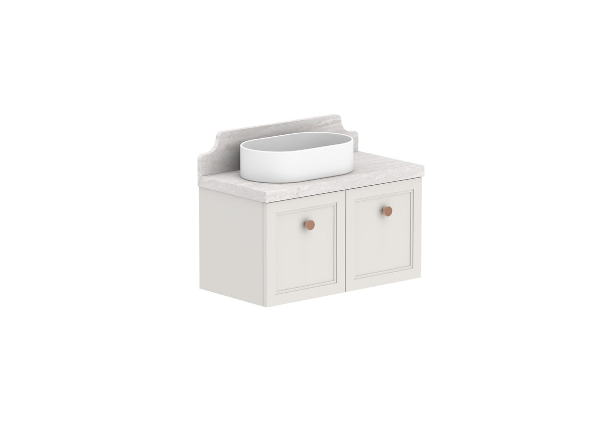 ADP Mabel Ensuite Wall Hung Vanity 750mm left offset bowl