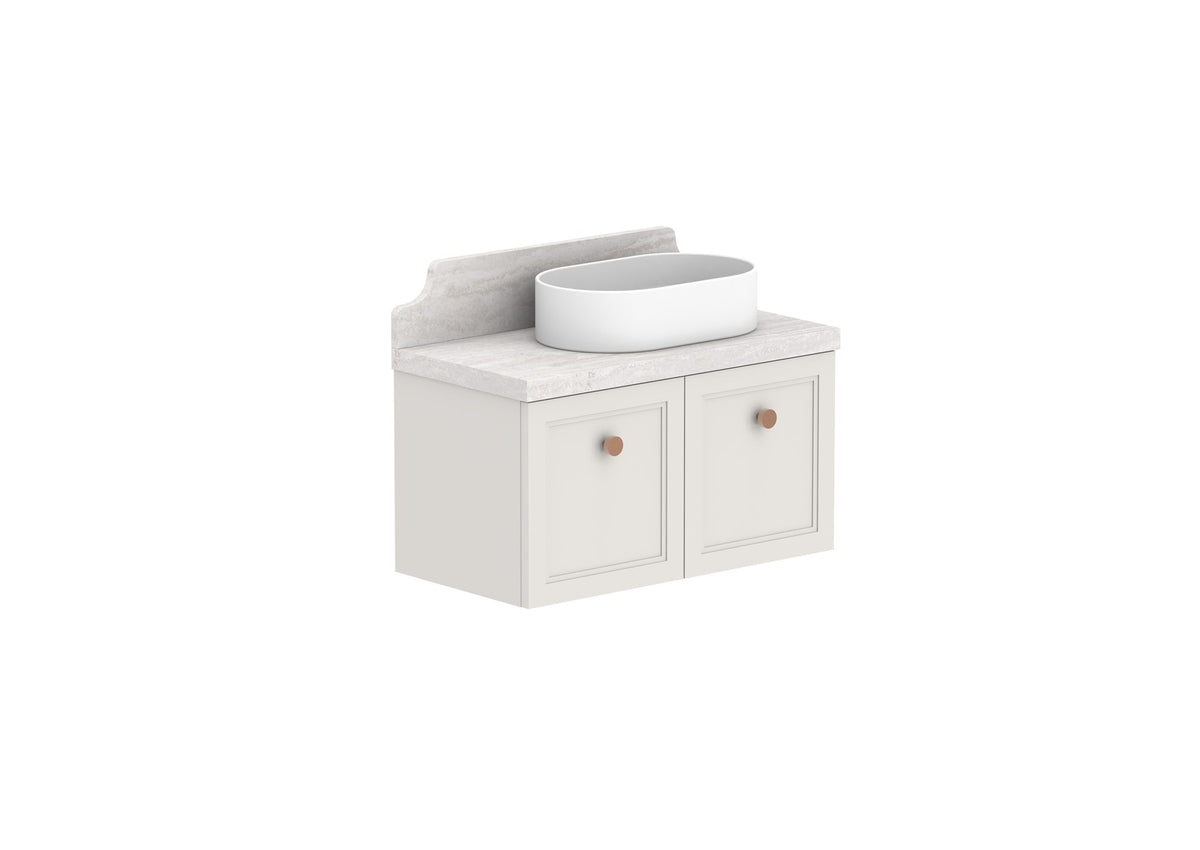 ADP Mabel Ensuite Wall Hung Vanity 750mm right offset bowl