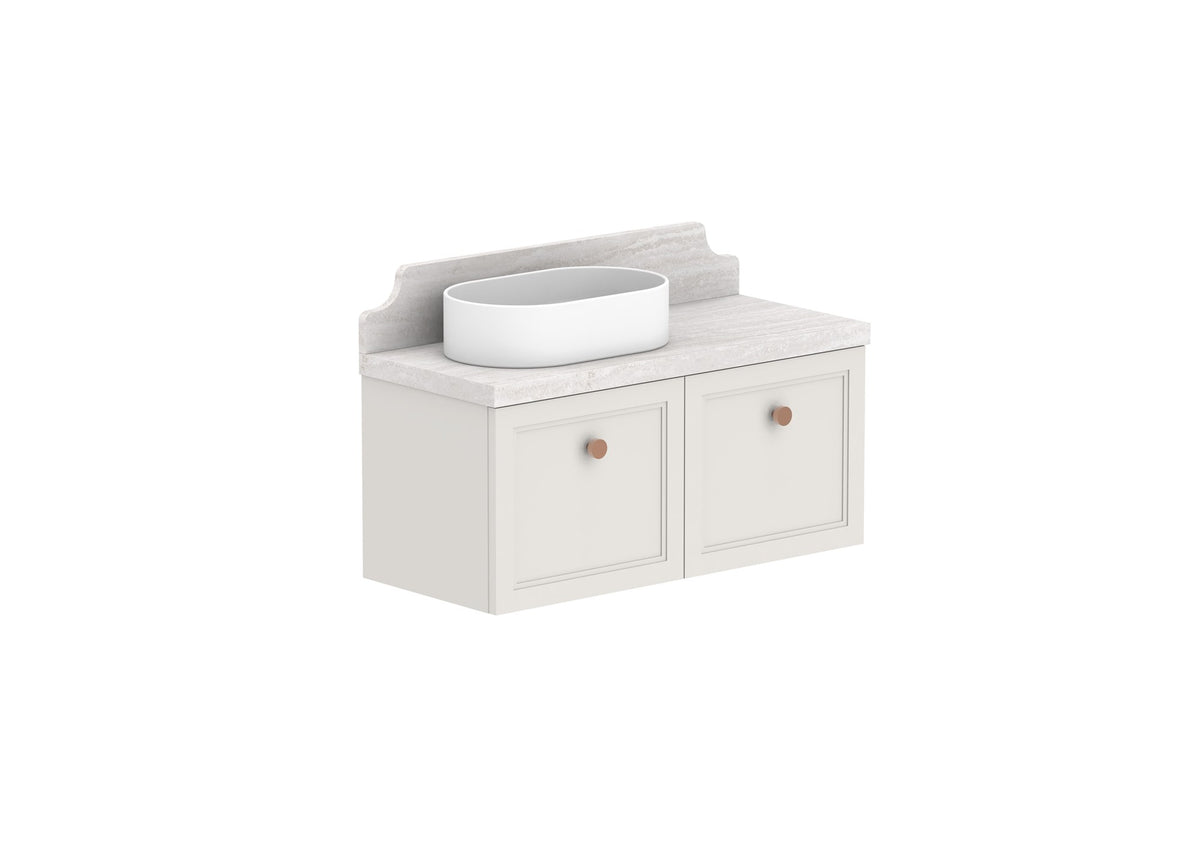 ADP Mabel Ensuite Wall Hung Vanity 900mm left offset bowl