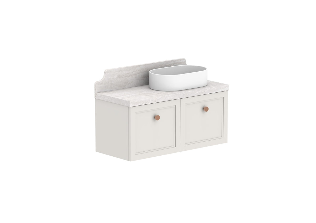 ADP Mabel Ensuite Wall Hung Vanity 900mm right offset bowl