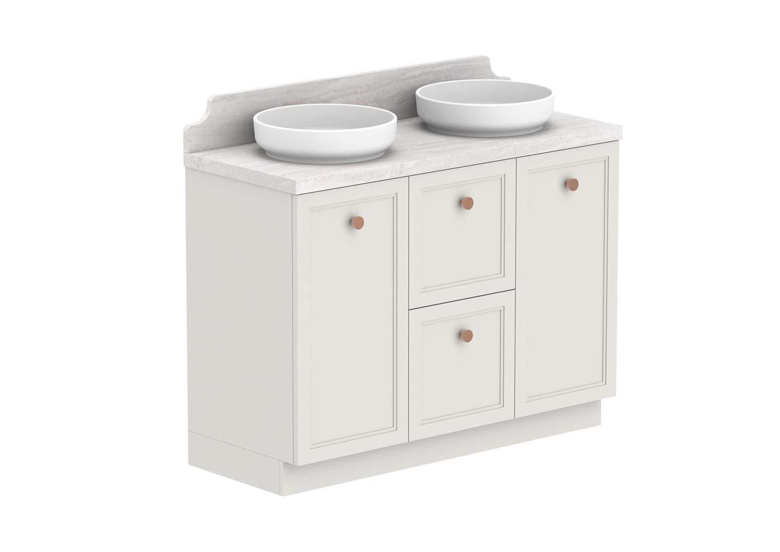 ADP Mabel Full Depth Floor Mount Vanity 1200mm double bowl