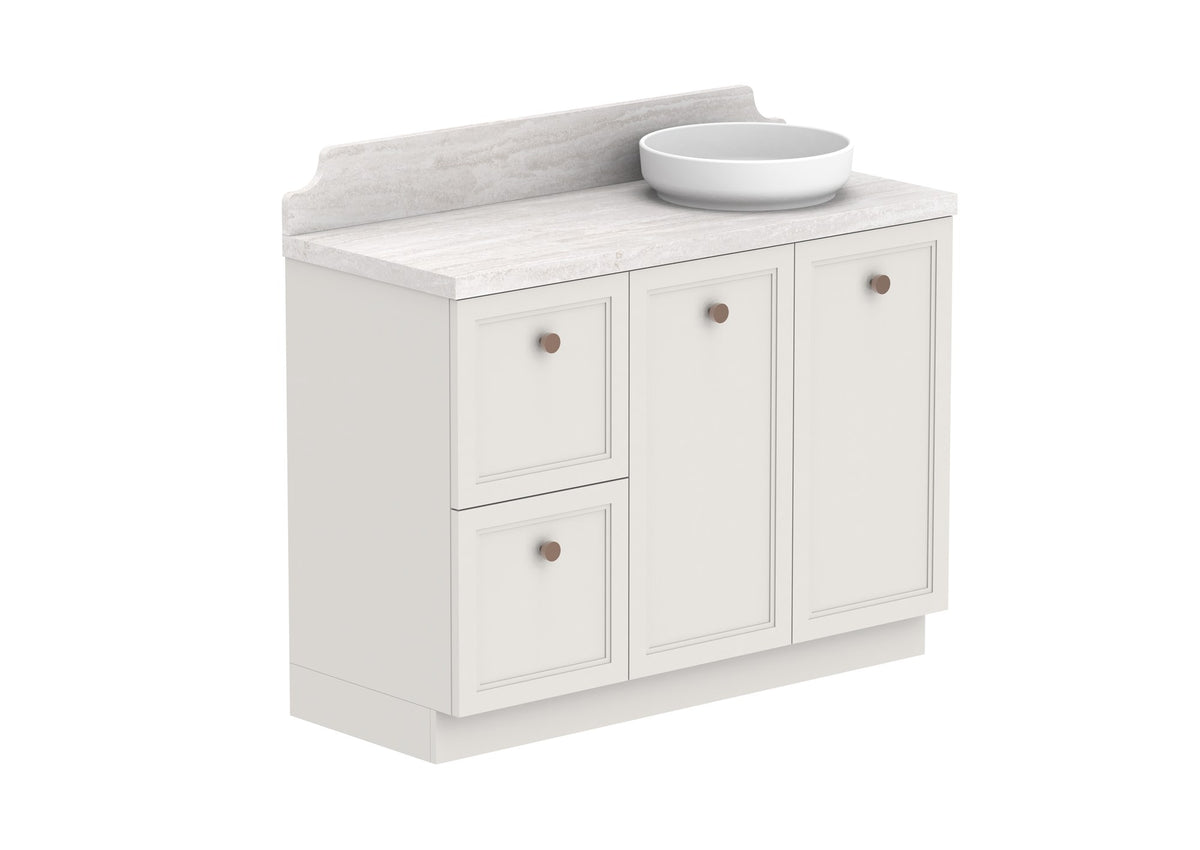 ADP Mabel Full Depth Floor Mount Vanity 1200mm right offset bowl