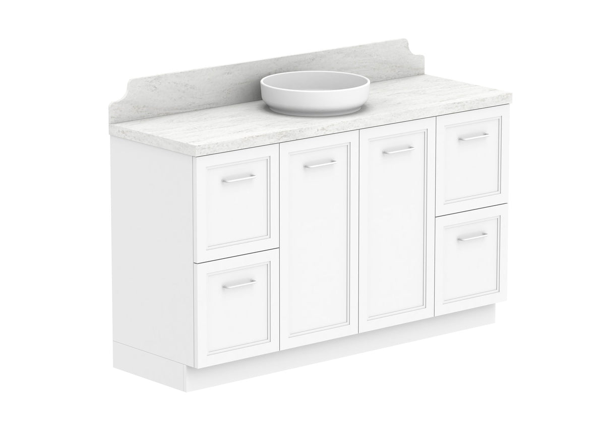 ADP Mabel Full Depth Floor Mount Vanity 1500mm centre bowl, with handles