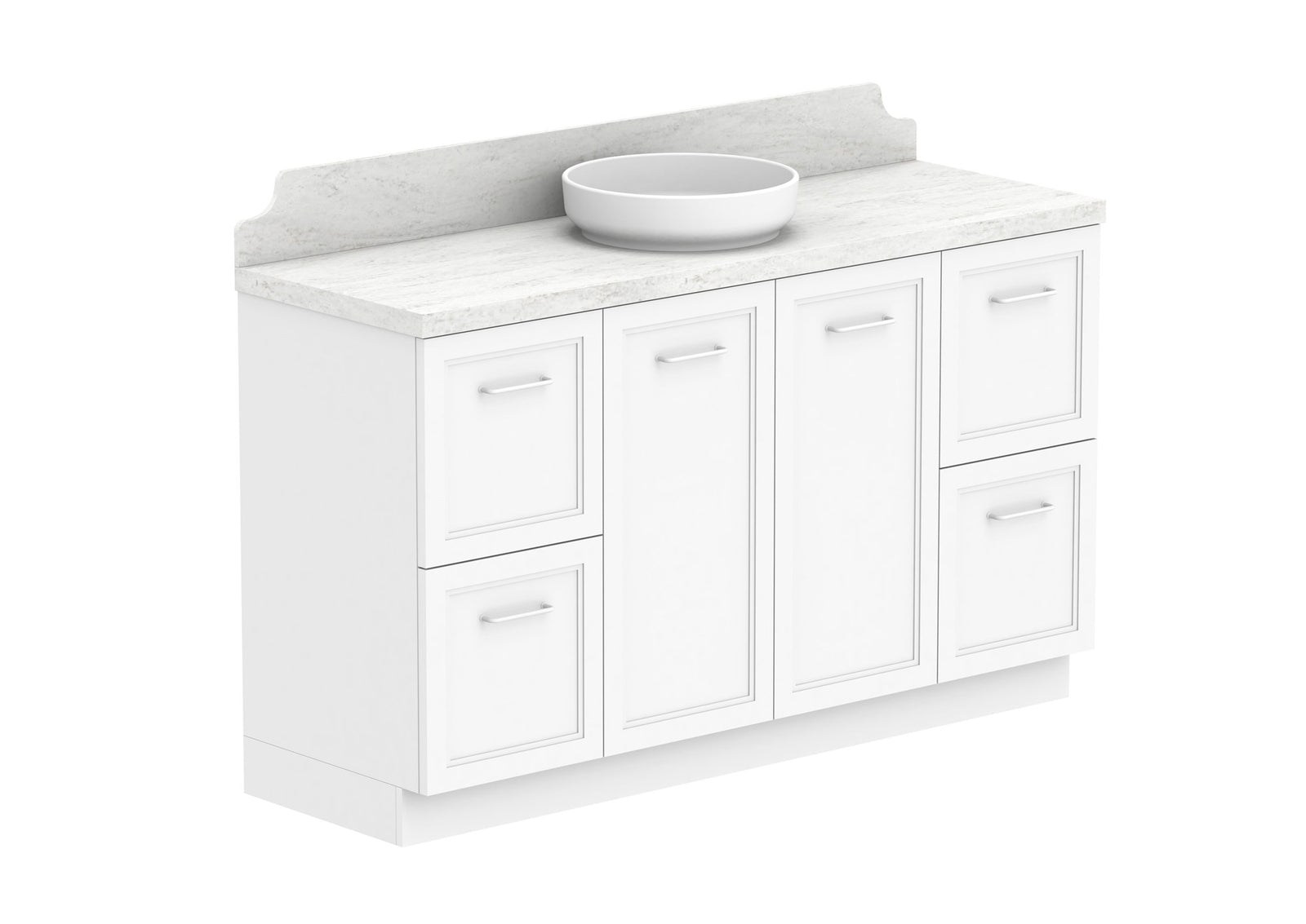 ADP Mabel Full Depth Floor Mount Vanity 1500mm centre bowl, with handles