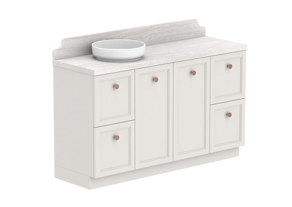 ADP Mabel Full Depth Floor Mount Vanity 1500mm left offset bowl