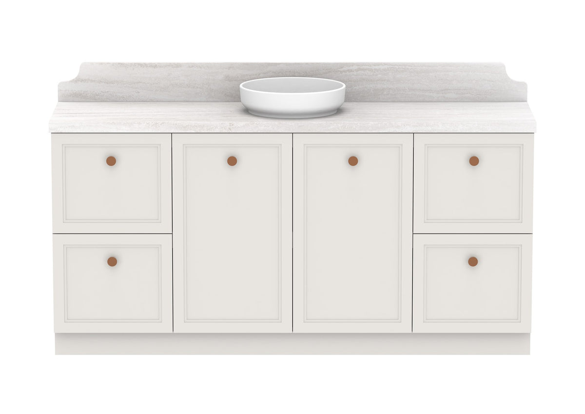 ADP Mabel Full Depth Floor Mount Vanity 1800mm centre bowl, front view