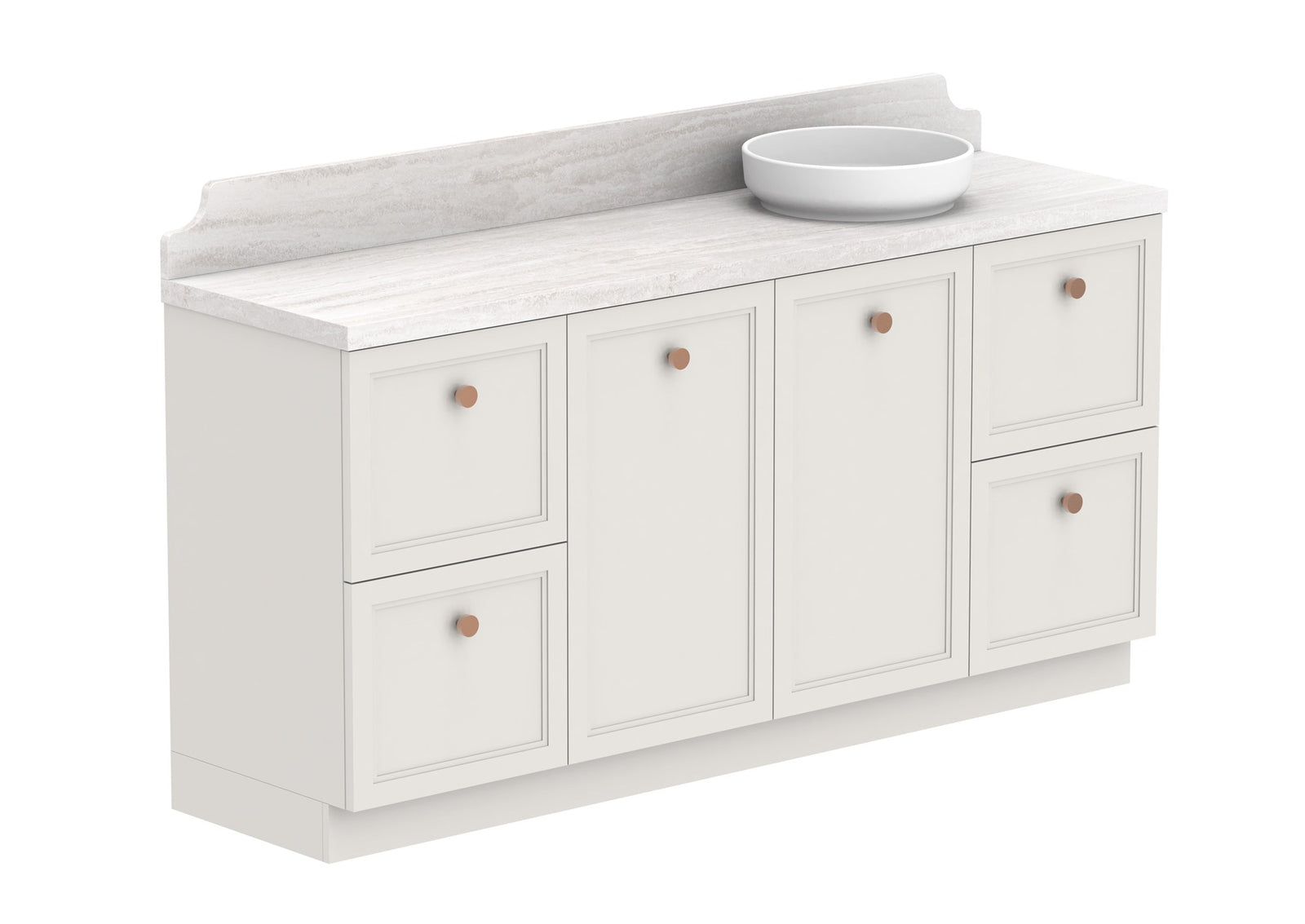 ADP Mabel Full Depth Floor Mount Vanity 1800mm right offset bowl