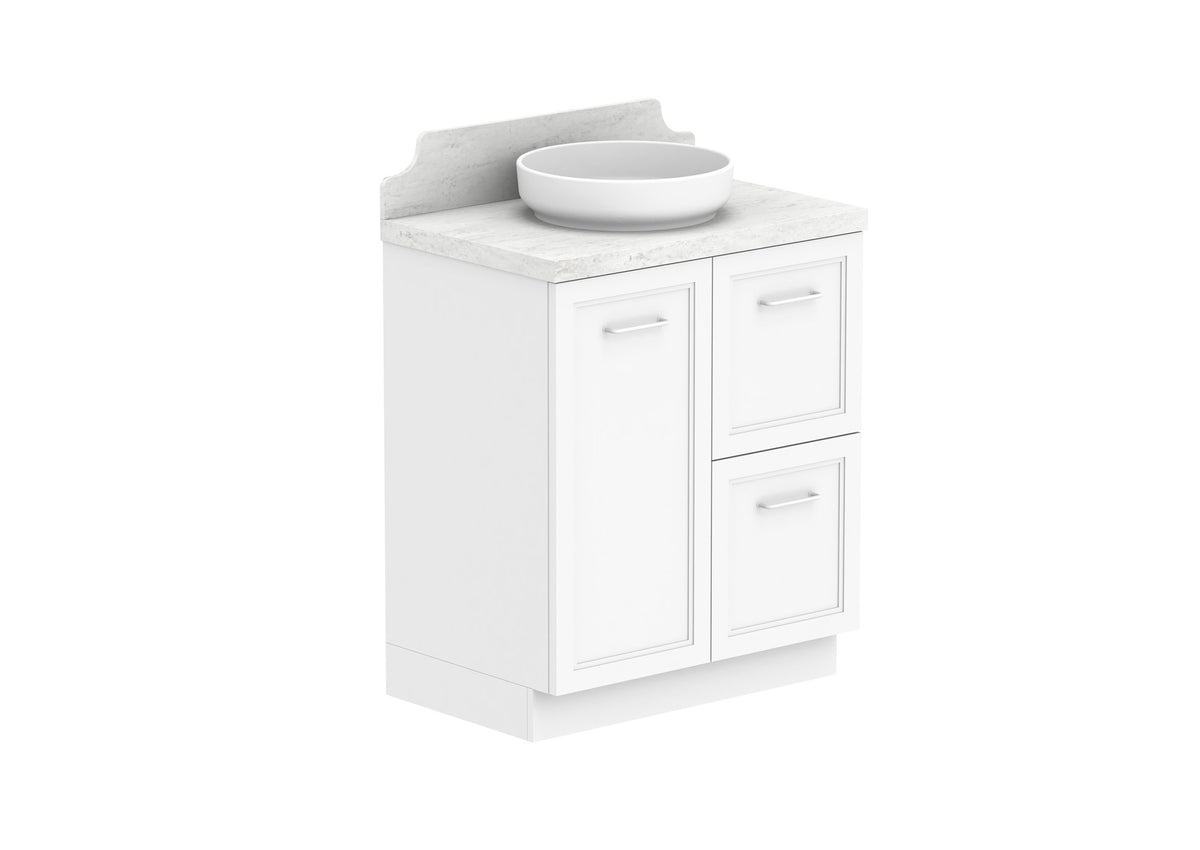 ADP Mabel Full Depth Floor Mount Vanity 750mm centre bowl, with handles