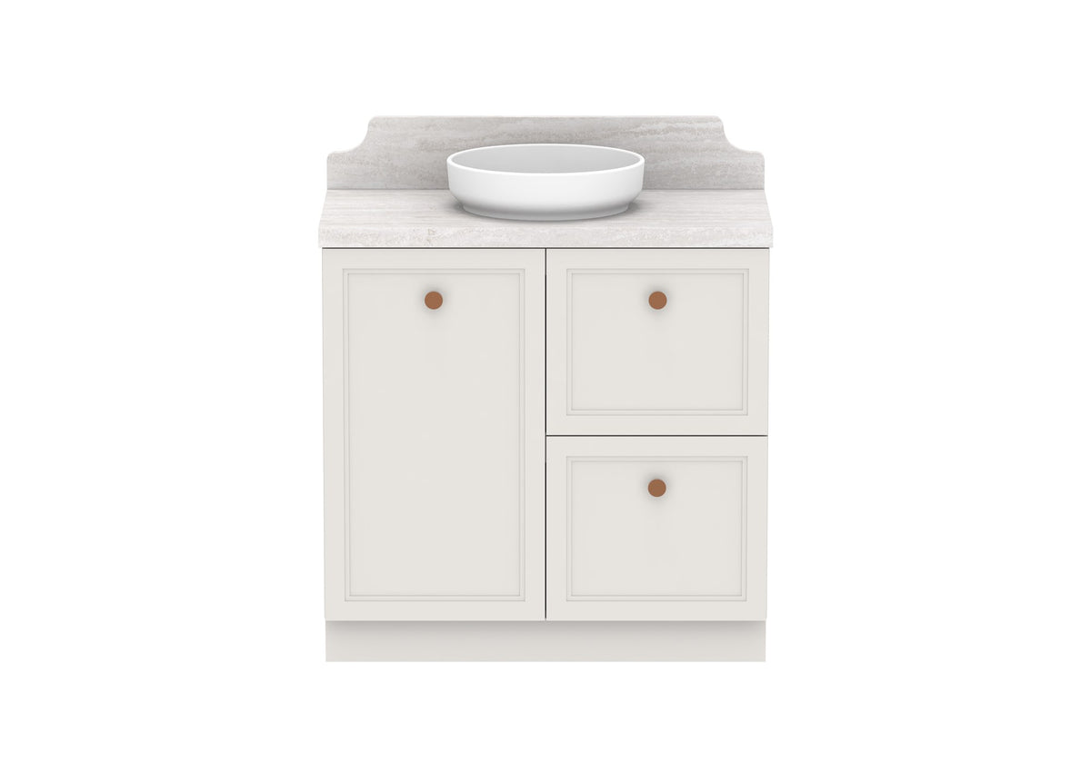 ADP Mabel Full Depth Floor Mount Vanity 900mm centre bowl, front view