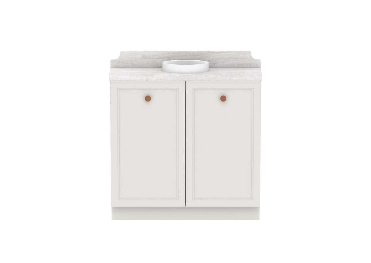 ADP Mabel Mini Floor Mount Vanity 900mm centre bowl, front view
