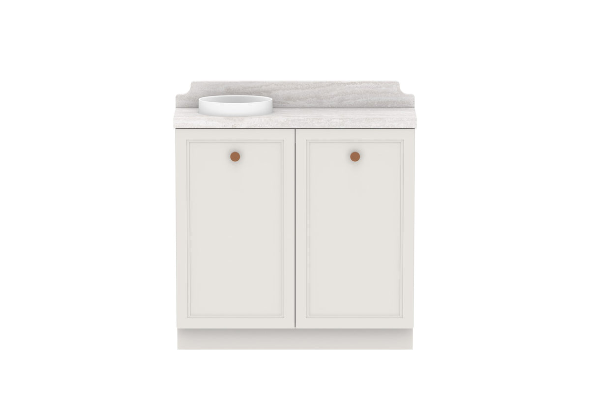 ADP Mabel Mini Floor Mount Vanity 900mm left offset bowl, front view