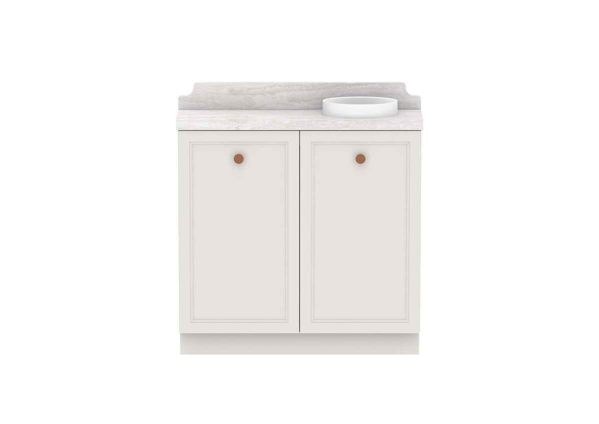 ADP Mabel Mini Floor Mount Vanity 900mm right offset bowl, front view