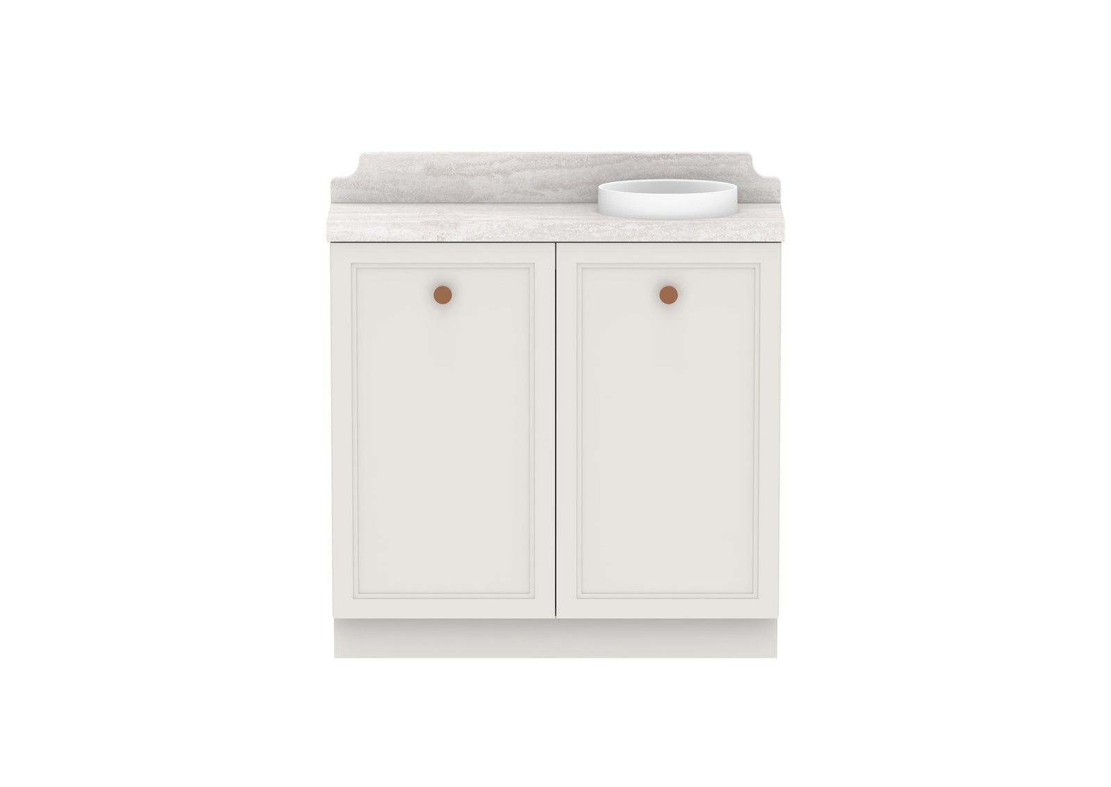 ADP Mabel Mini Floor Mount Vanity 900mm right offset bowl, front view